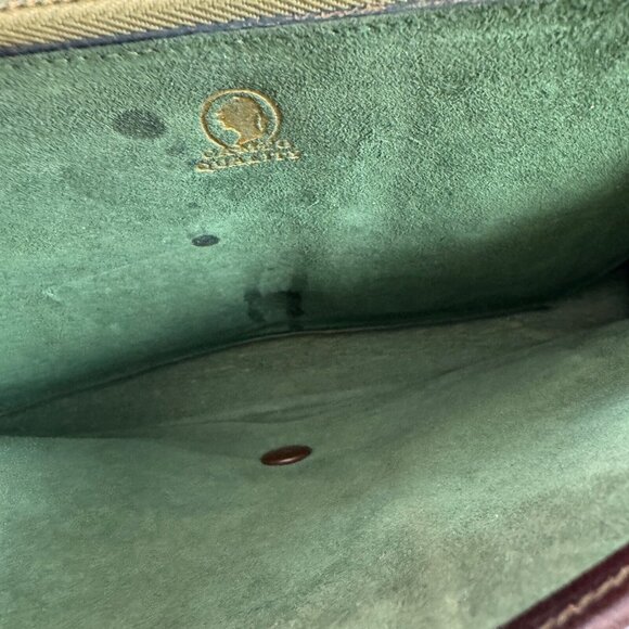 Art Deco Tooled Leather Clutch with Wrist Strap Steerhide Cameo Quality Vintage - Picture 6 of 12